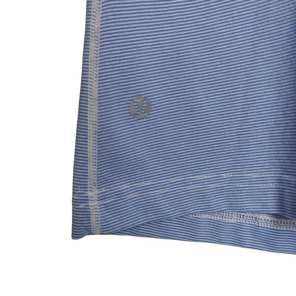 Lululemon Women's Blue Stripe Daily Tank Top Luon Round Athletic Athleisure - Picture 3 of 5